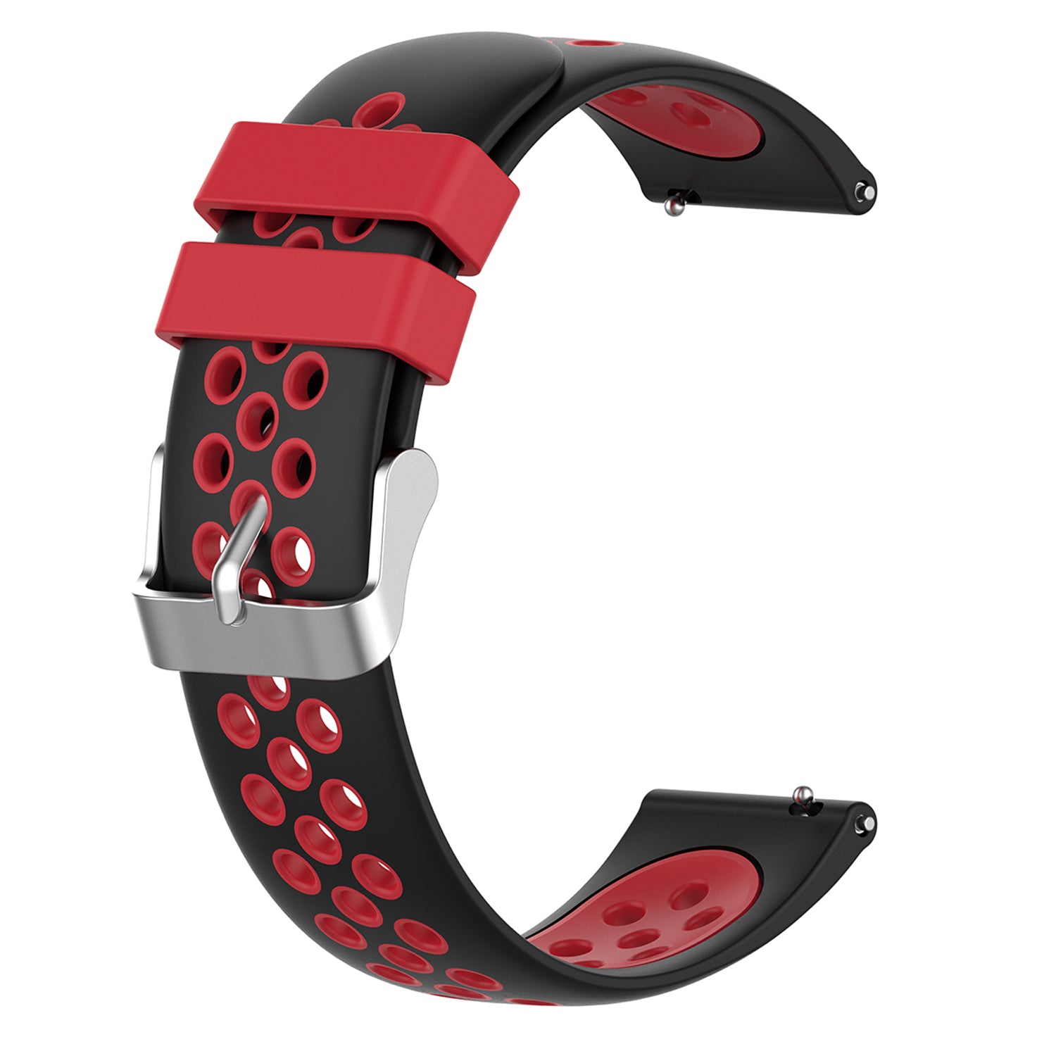 22mm Breathable Dual Color Silicone Watch Strap Wristband with Multiple Holes Design for Huawei Watch GT3 46mm Samsung Gear S3 Frontier Classic 22mm Breathable Dual Color Silicone Watch Strap Wristband with Multiple Holes Design for Huawei Watch GT3 46mm Samsung Gear S3 Frontier Classic